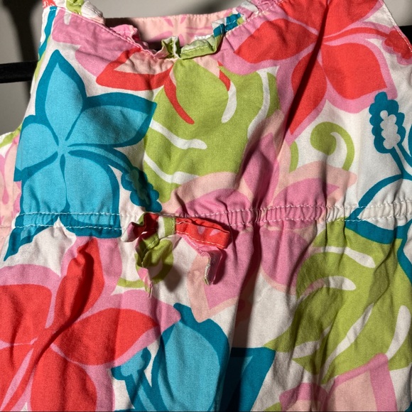 🪴3/$15 Gymboree tropical flower tank with bow - Picture 2 of 7
